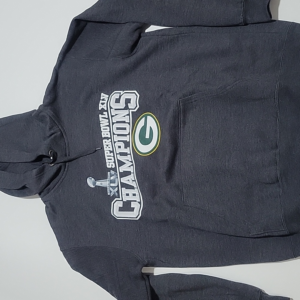 NFL  Green Bay Packers Vintage Super Bowl XLV Champions Hoodie - Black M